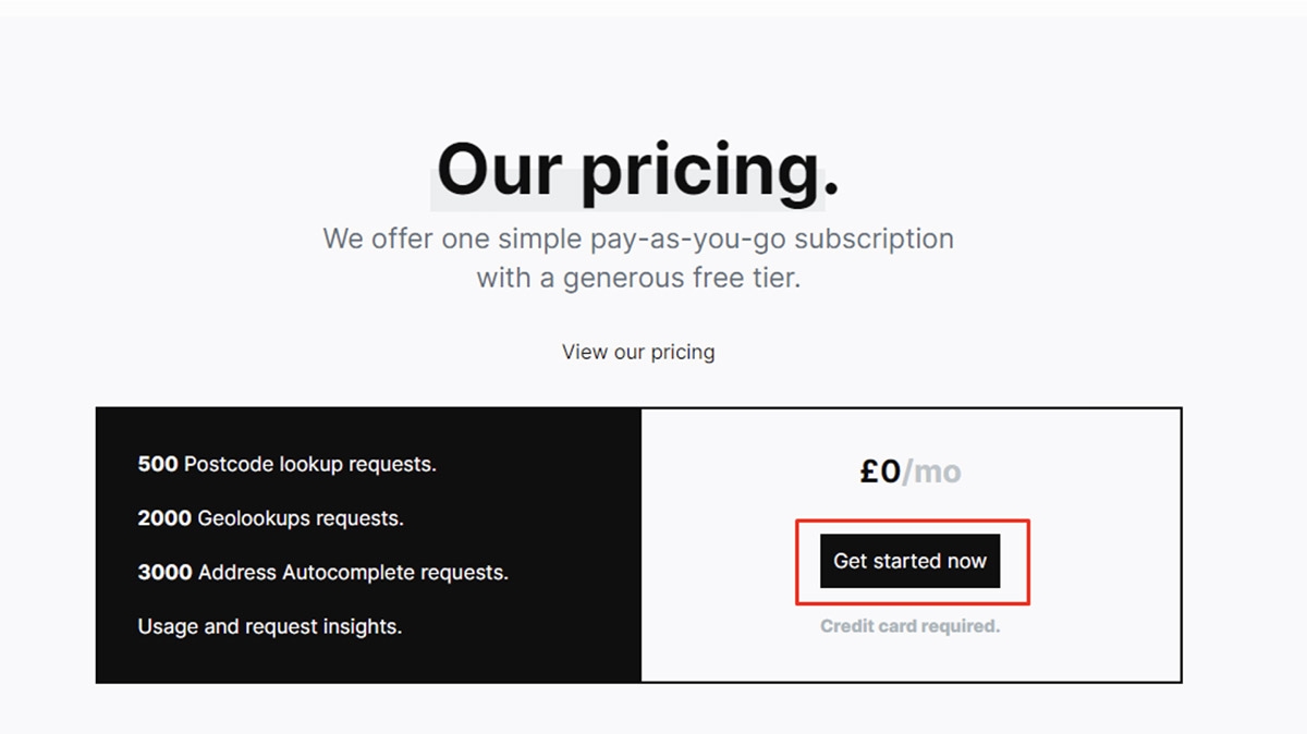 Postcode lookup API Image 1